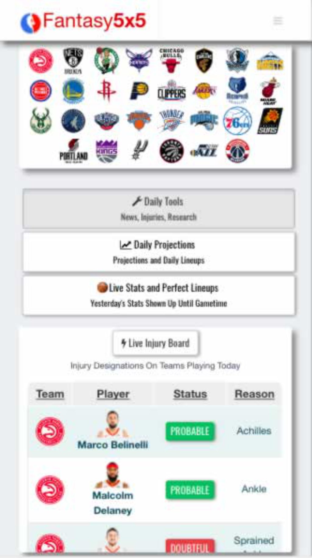 Fantasy 5 5 Review NBA Optimizer and Lineup Builder 